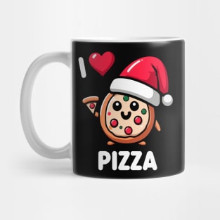 Christmas I LOVE PIZZA Mug